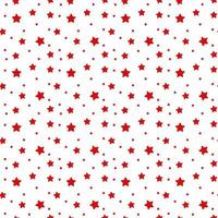 Romantic seamless pattern with a heart. Happy Valentine s Day. Red stars on a white background. vector
