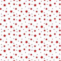 Romantic seamless pattern with a heart. Happy Valentine s Day. Red stars on a white background. vector