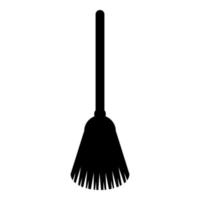 Broom Besom made from twigs Tool for cleaning Sweep concept Panicle Halloween accessory icon black color vector illustration flat style image