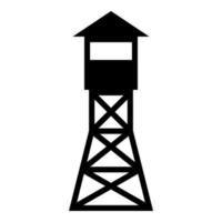 Watching tower Overview forest ranger fire site icon black color vector illustration flat style image