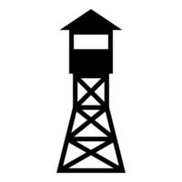 Watching tower Overview forest ranger fire site icon black color vector illustration flat style image