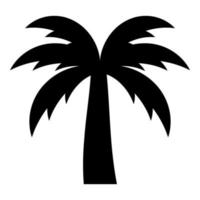 Palm tree silhouette Island concept icon black color vector illustration flat style image