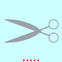 Scissors it is color icon . vector