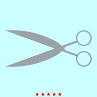 Scissors it is color icon . vector