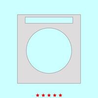 juego de lavadora es icono de color. vector