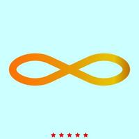 Infinity symbol it is icon . vector