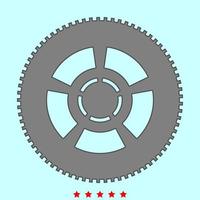 Car wheel it is icon . vector