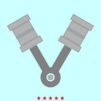 Pistons it is icon . vector