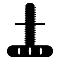 Adjustable support furniture legs icon black color vector illustration flat style image