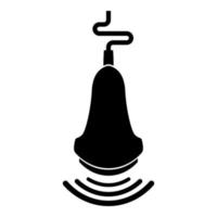 Ultrasound tool with wave medical diagnostic device equipment echograpy icon black color vector illustration flat style image