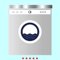 Washing machine it is color icon . vector