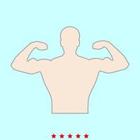 Bodybuilder it is color icon . vector