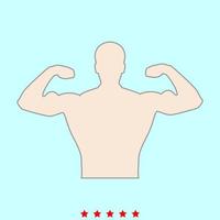 Bodybuilder it is color icon . vector