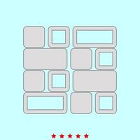 Tile set it is color icon . vector