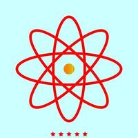 Atom it is icon . vector