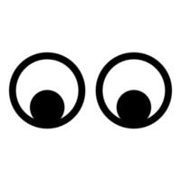 Eyes Look concept Two pairs eye View icon black color vector illustration flat style image