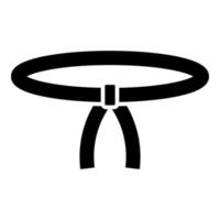 cinturón oriental combate deporte cintura ropa de luchador karate judo icono color negro vector ilustración estilo plano imagen