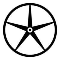 Sheave Pulley for engine washing machine Crosshead icon black color vector illustration flat style image