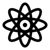 Atom molecular sign icon black color vector illustration flat style image