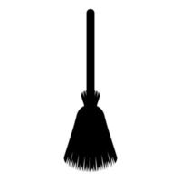Broom besom broomstick icon black color vector illustration flat style image