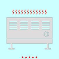 Heat con set it is color icon . vector