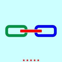Chain link set it is color icon . vector