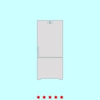 refrigerator set it is color icon . vector