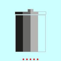 Trash bucket it is icon . vector