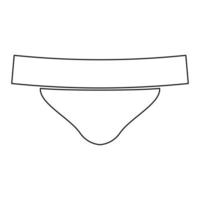 Panties outline black color vector