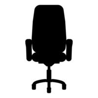 Office chair recliner icon black color vector illustration flat style image