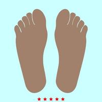 Footprint heel it is color icon . vector