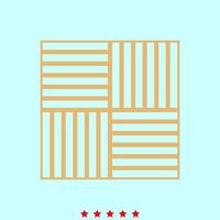 Laminate flooring set it is color icon . vector