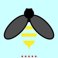 abeja es icono. vector