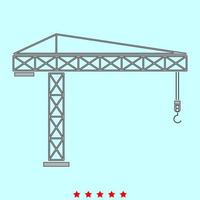 Building crane it is icon . vector