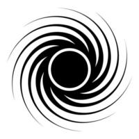 Black hole spiral shape vortex portal icon black color vector illustration flat style image