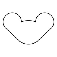 Wing nuts butterfly hand tightening Female screw Hardware contour outline icon black color vector illustration flat style image