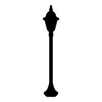 Street lamp lantern icon black color vector illustration flat style image