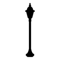 Street lamp lantern icon black color vector illustration flat style image