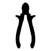 Cutting pliers side cutter hand tools for cutting wires icon black color vector illustration flat style image