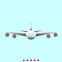 Airplane it is icon . vector