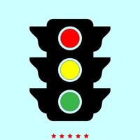 Traffic light it is icon . vector