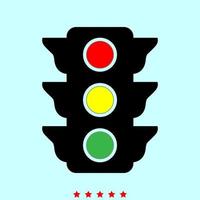 Traffic light it is icon . vector