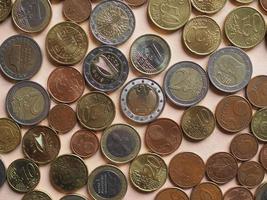 Euro coins background photo
