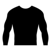 Rashguard Long sleeves top icon black color vector illustration flat style image