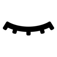Eyelash extension effect mascara icon black color vector illustration flat style image