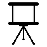 tablero para presentaciones pantalla de negocios proyector de vallas publicitarias icono de rodillo color negro ilustración vectorial imagen de estilo plano vector