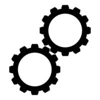 Two gears gearwheel cog set Cogwheels connected in working mechanism icon black color vector illustration flat style image