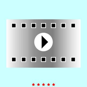 A frame from a movie it is color icon . vector