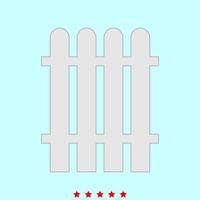 Fence set it is color icon . vector