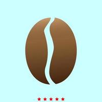 Coffee bean it is icon . vector